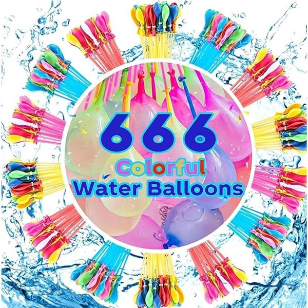 666pcs Easy-Fill Magic Bunch-O-Balloons - Quick & Easy Fill Bunches of Water Balloons - New