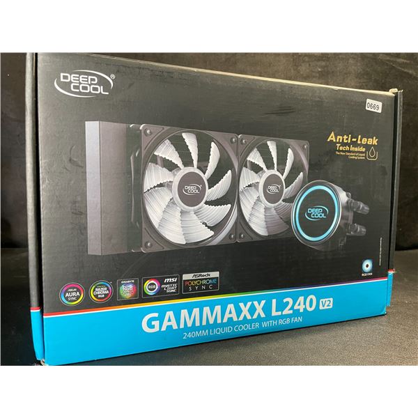 DeepCool GAMMAXX L240 V2 240mm PC Liquid Cooler with RGB Fan - New