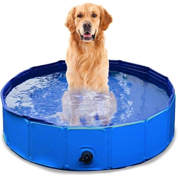 ZoneTech 39" Foldable Pet/Dog Swimming Pool - Easy to Store/Collapsible, Leakproof - New!
