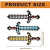Image 2 : 12-Pack Inflatable Minecraft Swords/Pixel Swords - Long 25" Size - Blue/Grey/Yellow - New