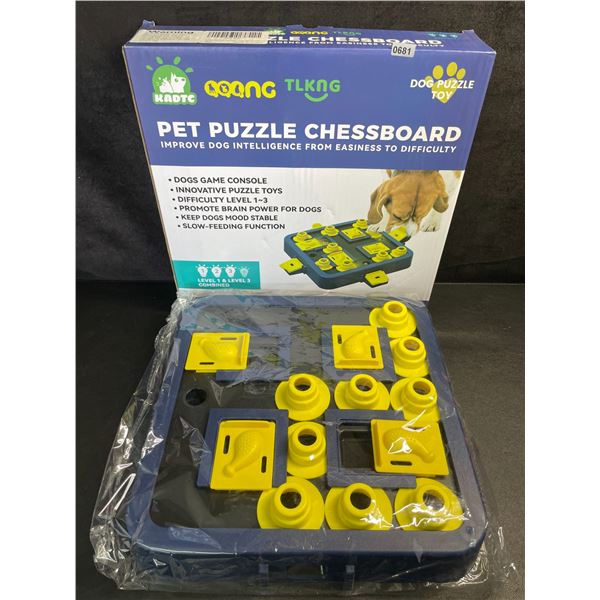 Interactive Dog Puzzle Chessboard Toy/Slow-Feeder Toy - Enhances IQ/Promotes Brain Development - New