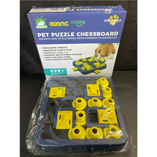 Interactive Dog Puzzle Chessboard Toy/Slow-Feeder Toy - Enhances IQ/Promotes Brain Development - New