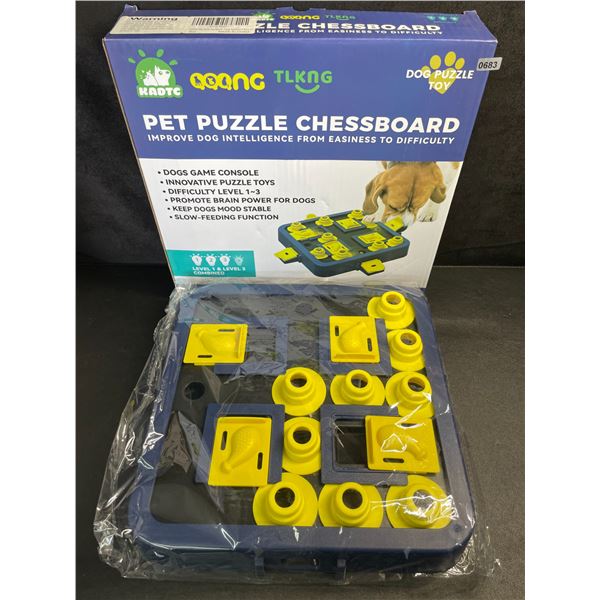 Interactive Dog Puzzle Chessboard Toy/Slow-Feeder Toy - Enhances IQ/Promotes Brain Development - New
