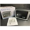 Image 1 : Safe Box/Keepsake Locking Box with Key/Passcode (Black) Money Safe/Piggy Bank Box - New