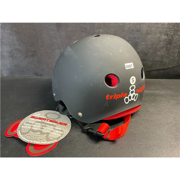 Triple Eight Certified Sweatsaver Bike/Sports Helmet - Size S- Black/Red - New with Tags!