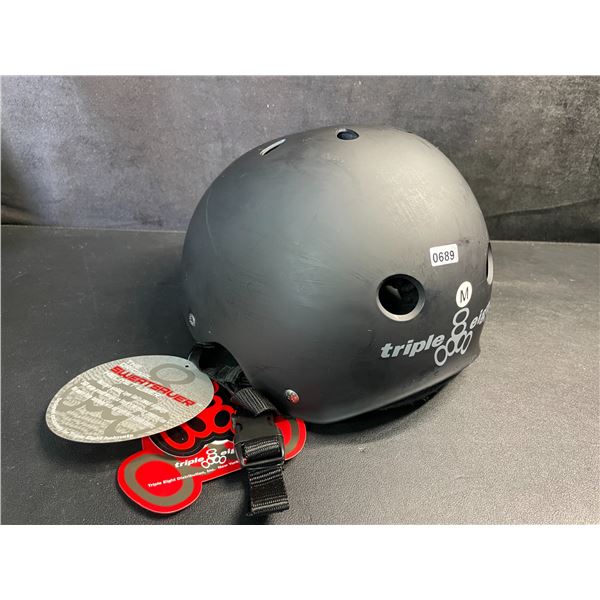 Triple Eight Certified Sweatsaver Bike/Sports Helmet - Size M- Black - New with Tags!