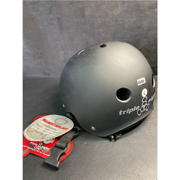Triple Eight Certified Sweatsaver Bike/Sports Helmet - Size L- Black - New with Tags!