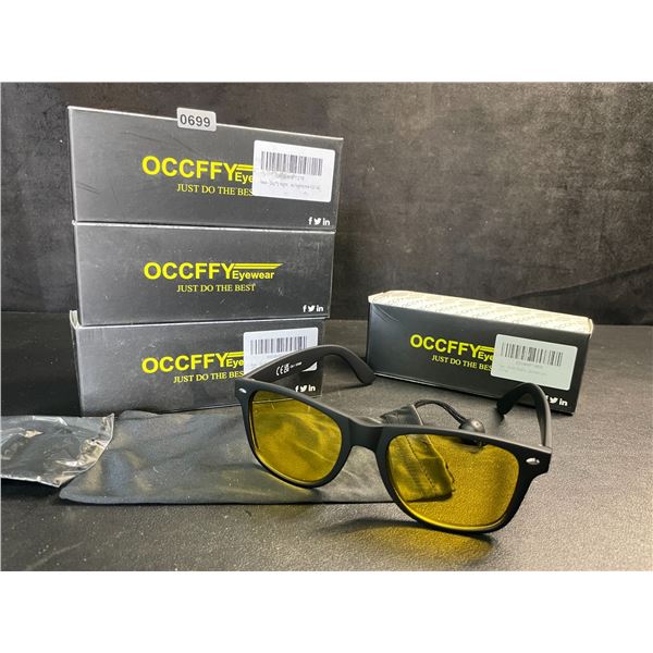 4 Boxes Occffy Eyewear Polarized Sunglasses - Black Frame, Polarized Lens - New