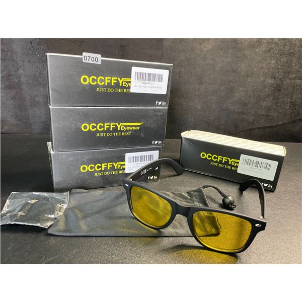 4 Boxes Occffy Eyewear Polarized Sunglasses - Black Frame, Polarized Lens - New