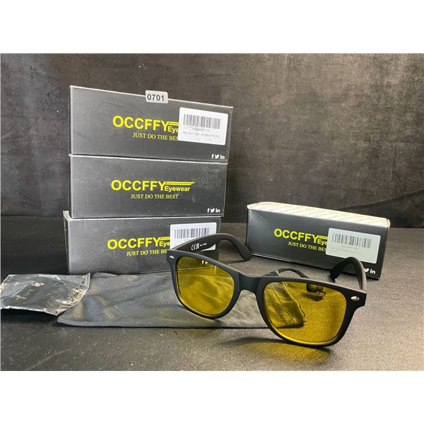 4 Boxes Occffy Eyewear Polarized Sunglasses - Black Frame, Polarized Lens - New