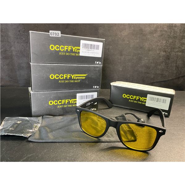 4 Boxes Occffy Eyewear Polarized Sunglasses - Black Frame, Polarized Lens - New