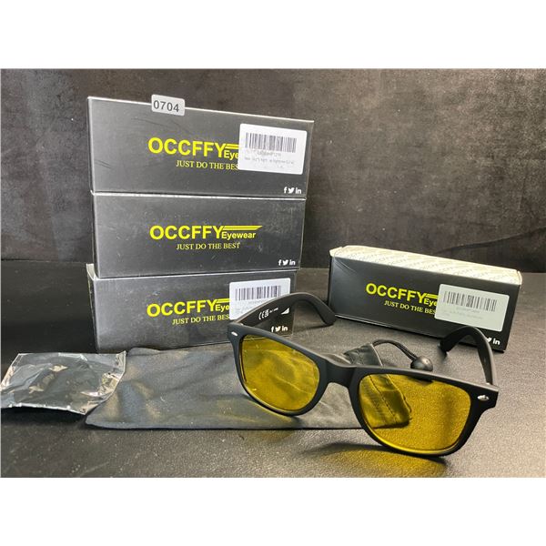 4 Boxes Occffy Eyewear Polarized Sunglasses - Black Frame, Polarized Lens - New