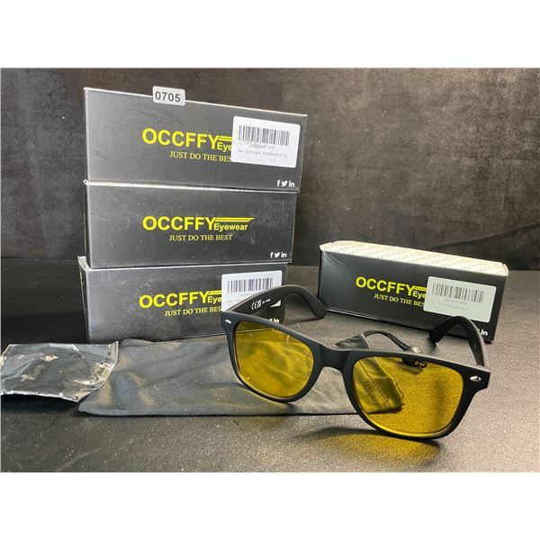 4 Boxes Occffy Eyewear Polarized Sunglasses - Black Frame, Polarized Lens - New