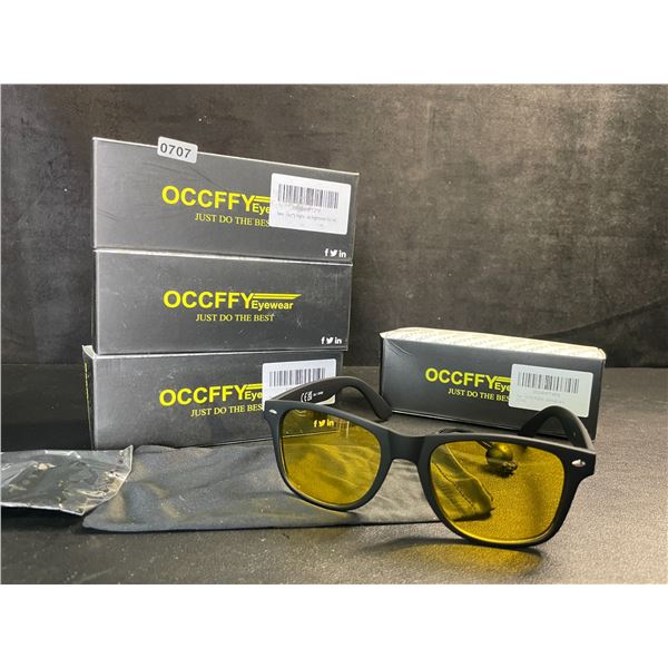 4 Boxes Occffy Eyewear Polarized Sunglasses - Black Frame, Polarized Lens - New