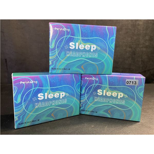 Lot of 3 Wearable Sleep Headphone Headbands - Bluetooth Music/Audio Sports Headbands - New
