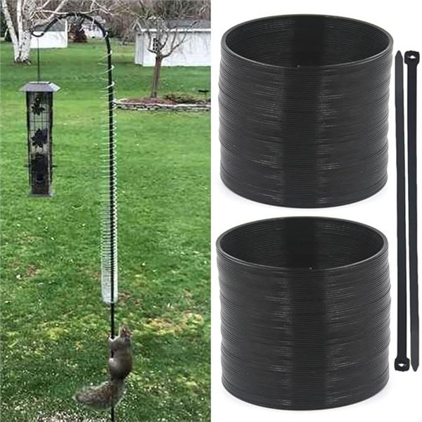 4 Boxes (8PCS) Squirrel Deterrent Coils for Outdoors Poles, Bird Feeders, etc. - New