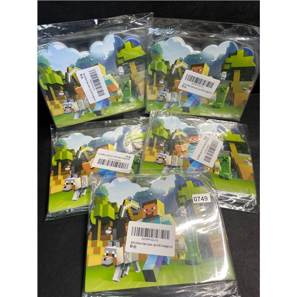 5 Packs Minecraft Party Invitations (20PCS Per Pack) Birthday Invite Cards - New