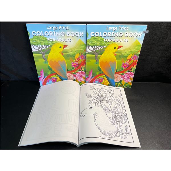 3 Large Print Adult Coloring Books - Various Detailed Designs - Brand New!