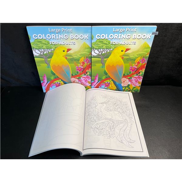 3 Large Print Adult Coloring Books - Various Detailed Designs - Brand New!
