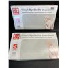 Image 1 : 2 Boxes (100PCs Each) Vinyl Synthetic Exam Gloves (Latex-Free) - Size Small - New