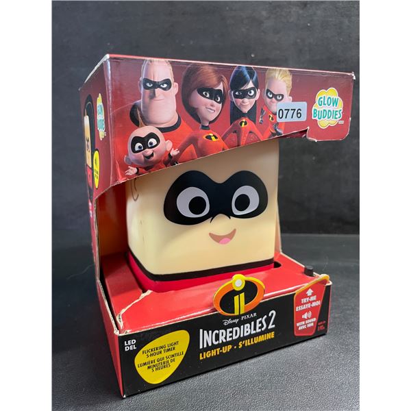 Disney Pixar Incredibles Glow Buddies LED Light-Up Night Light - 5-Hour Timer - New