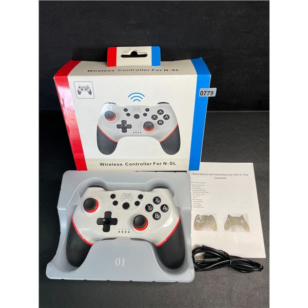 Wireless Pro Controller for Nintendo Switch - Ergonomic Design; USB-C Rechargeable (White) - New