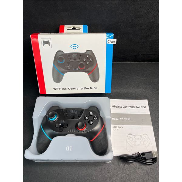 Wireless Pro Controller for Nintendo Switch - Ergonomic Design; USB-C Rechargeable (Black) - New