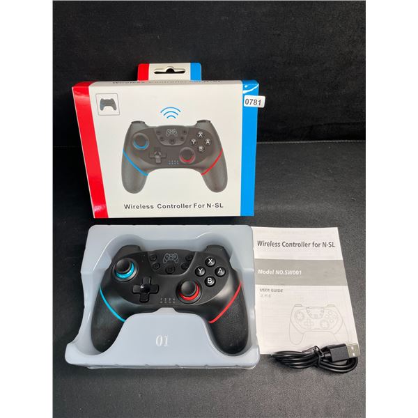 Wireless Pro Controller for Nintendo Switch - Ergonomic Design; USB-C Rechargeable (Black) - New