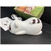 Image 10 : LED Cute Lazy Raccoon Bedside Lamp; Touch Control, Dimmable & Rechargeable - New