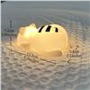 Image 5 : LED Cute Lazy Raccoon Bedside Lamp; Touch Control, Dimmable & Rechargeable - New