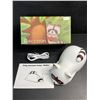 Image 8 : LED Cute Lazy Raccoon Bedside Lamp; Touch Control, Dimmable & Rechargeable - New