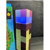 Image 2 : Minecraft Multi-Color Light-Up Wall Torch Lamp - USB-Rechargeable; Multi-Color Effects - New