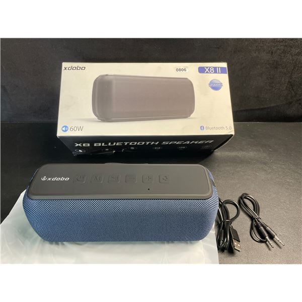 Xdobo X8 II 60W Portable Bluetooth Speaker (Blue) Waterproof; Deep Bass & Loud Sound - NEW