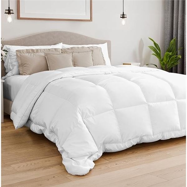 Queen Size (88" x 88") Goose Down White Alternative Comforter/Duvet Insert; Cooling/Soft/Fluffy NEW