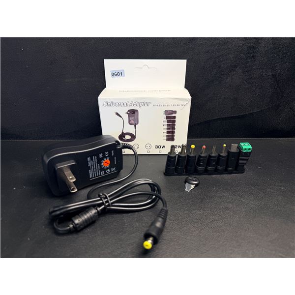 Universal Power Adapter/Laptop Charger Set - Various Size Adapters Included; 30W - Brand New