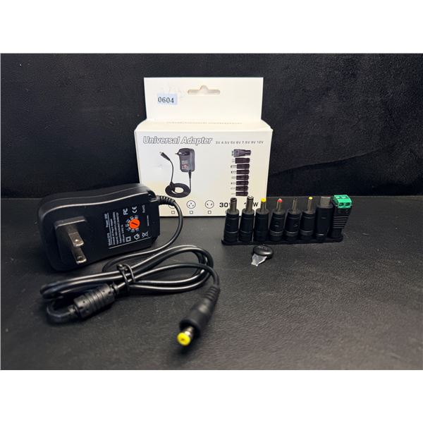 Universal Power Adapter/Laptop Charger Set - Various Size Adapters Included; 30W - Brand New