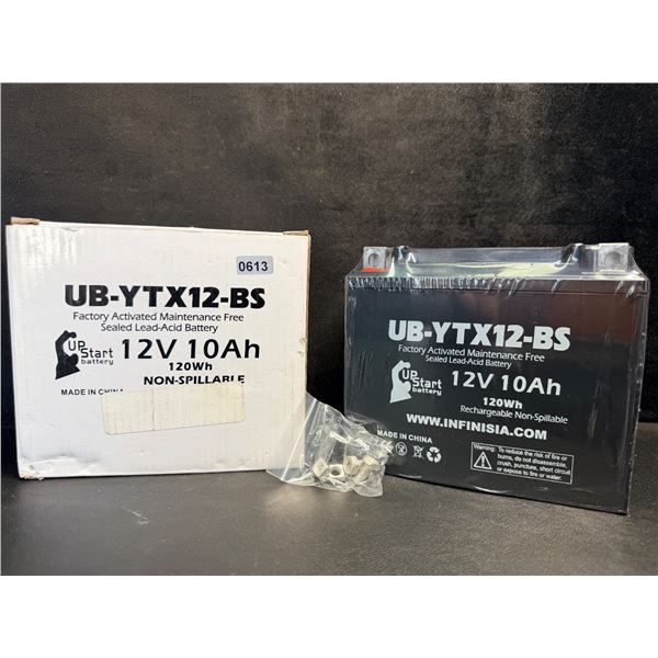 Upstart Factory Activated Sealed Lead-Acid 12V 10Ah Battery/Motorcycle Battery - New Sealed!
