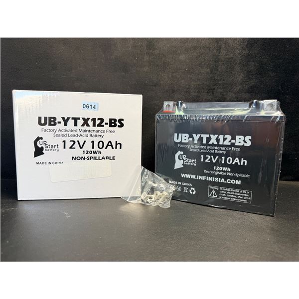 Upstart Factory Activated Sealed Lead-Acid 12V 10Ah Battery/Motorcycle Battery - New Sealed!