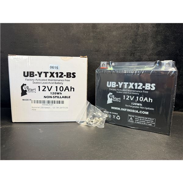 Upstart Factory Activated Sealed Lead-Acid 12V 10Ah Battery/Motorcycle Battery - New Sealed!