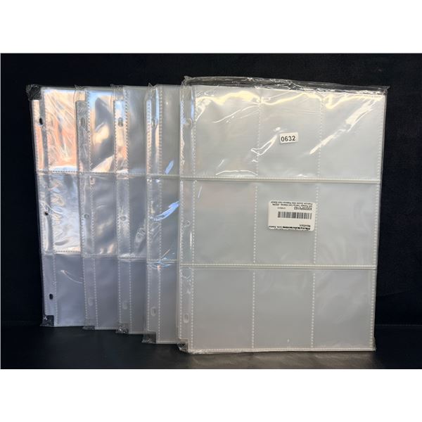 5 Packs Premium Double-Sided 9-Pocket Card Sleeve Pages for 3-Ring Binders - 540 Pockets - New