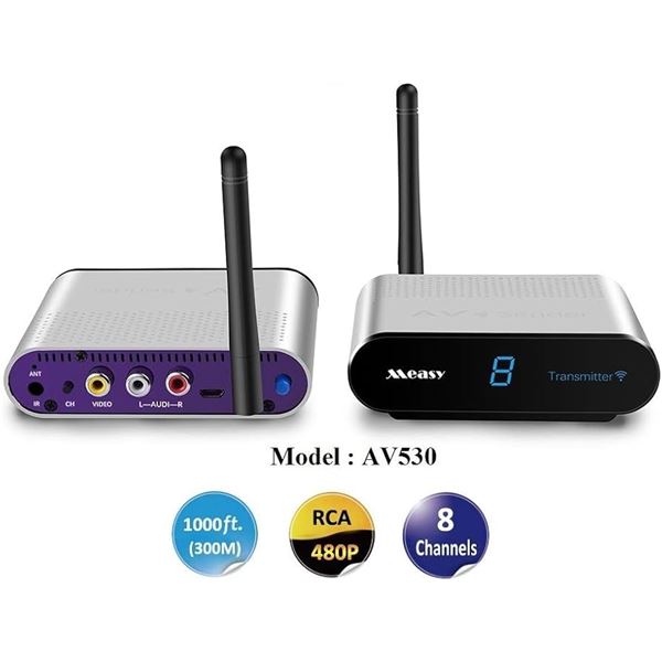 Measy AV530 5.8GHZ Wireless Audio and Video Transmitter (Sender/Receiver) for Video Streaming - New