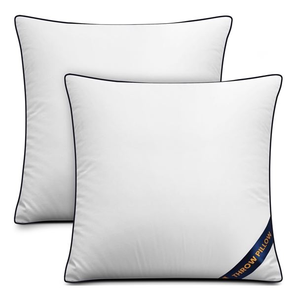 2-Pack Utopia Bedding Large 24" x 24" Throw Pillow Inserts - White - Brand New