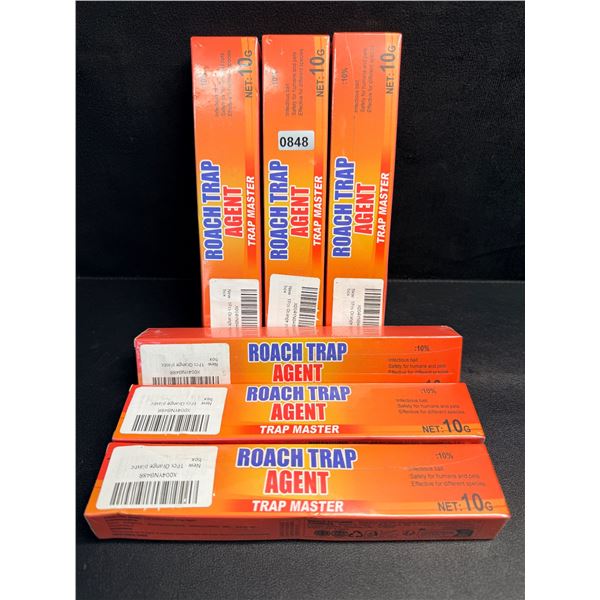 6 Boxes Trap Master Roach Trap Agent (10g) - Infectious Bait - Safe for Humans/Pets - New