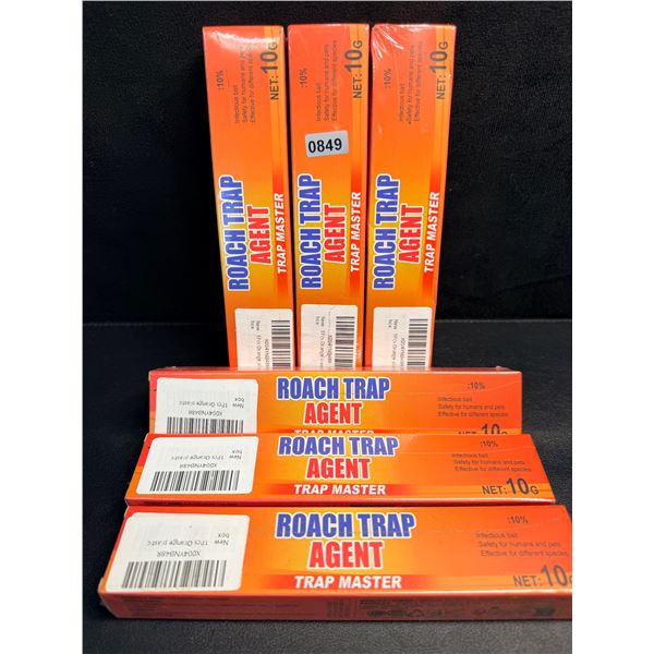 6 Boxes Trap Master Roach Trap Agent (10g) - Infectious Bait - Safe for Humans/Pets - New