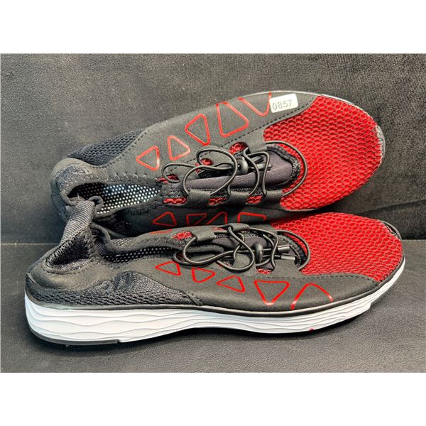 1 Pair of Water Shoes for Men - Red/Black - New