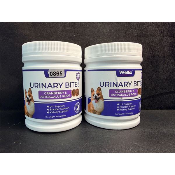 2 Tubs of Wellix Urinary Bites for Dogs (260g) U.T/Bladder/Kidney Support Supplements - New