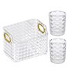 Image 2 : 3PC Makeup/Cosmetic Organizer Set - Diamond Design - New