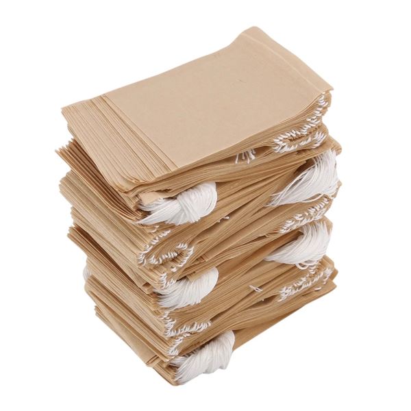4 Packs (300PCS Each) Disposable Tea Filter Bags/Unbleached Natural Empty Tea Bags - New