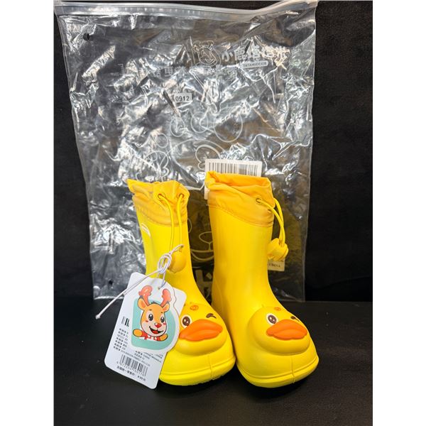 1 Pair of Kids Ducky Rain Boots/Rubber Boots - Size 8/9 Toddler (150mm) - New