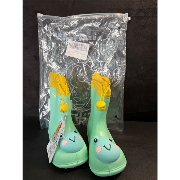 1 Pair of Kids Froggy Rain Boots/Rubber Boots - Size 10.5/11C (150mm) - New